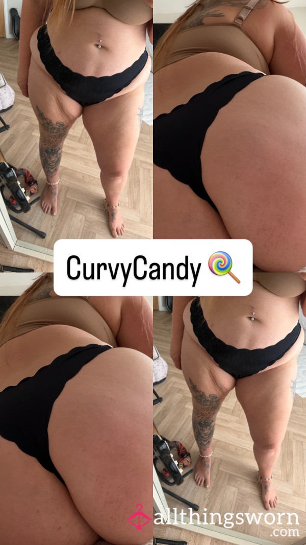 🖤 Size 16 Black Thongs 🖤