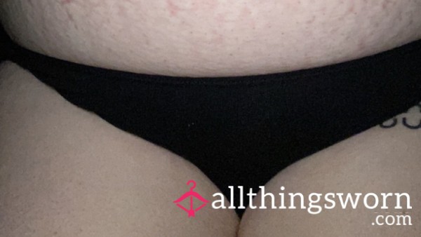 Size 18 Black Panties – Worn 2 Full Days, Fresh & Scented – Ready To Ship!💋