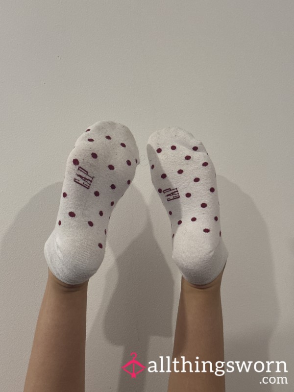 Size 3, Cute Polka Dot Used Socks… Who Wants Them?