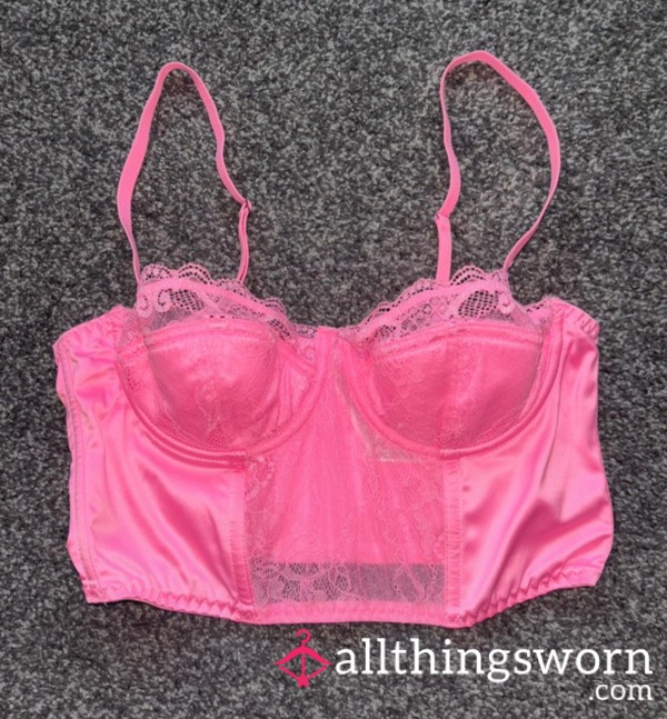 Size 34b Pink Lace Crop Top Lingerie