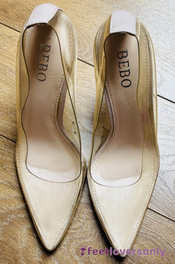 Size 4 Clear Plastic Heels