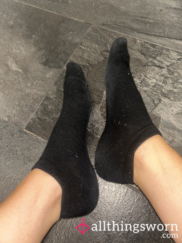 Size 5 Black Worn All Day Socks 🧦 Who Wants ?