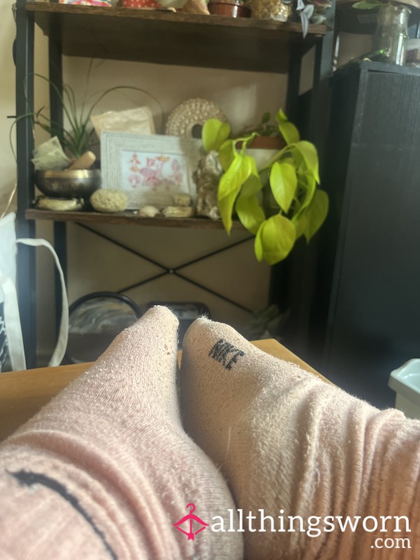 Size 5 Pink Nike Socks- Comes With 2 Day Wear