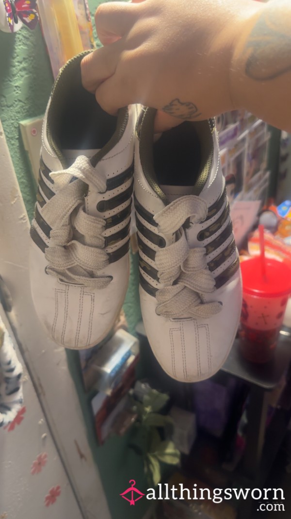 Size 7 White And Camo Sneakers