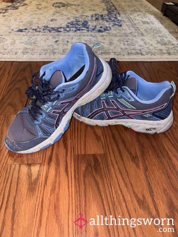 👟 Size 7.5 ASICS – Blue & Pink (Worn)