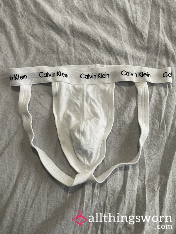 Size L Alpha’s Calvin Klein White Jock Strap