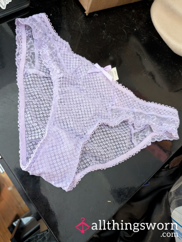 Size L - Purple Hipster Dainty Panties
