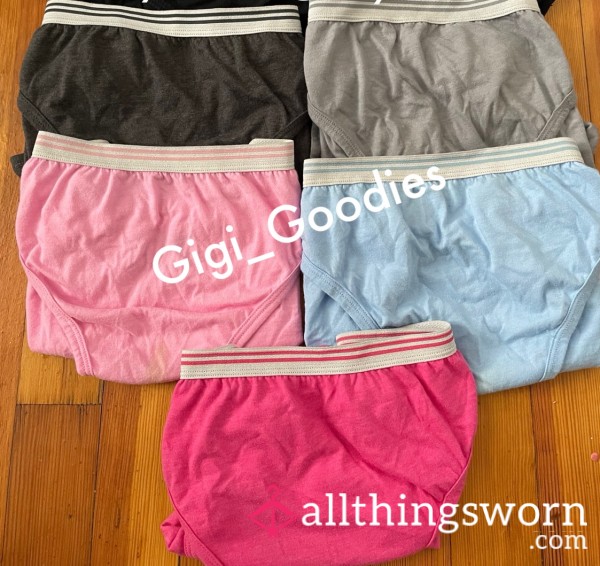 2 Day Wear Size Large • Hanes Cotton Panties • Free USA Shipping