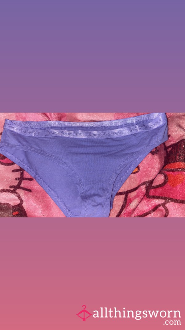 (Size Large) Purple Juicy Couture Cotton Cheeky Panties (3 Day Wear)