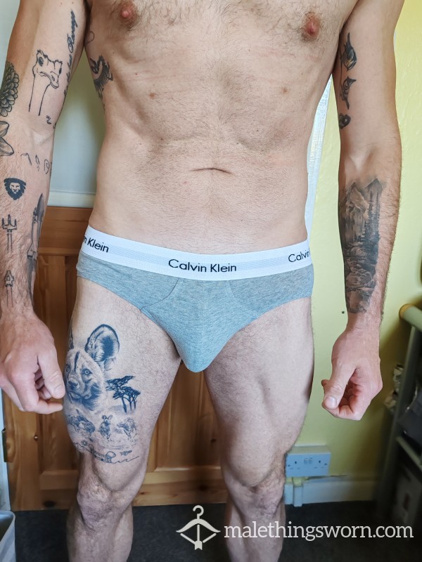 Size M CK Briefs Grey