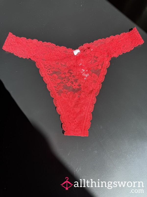 Size Medium Red Thong