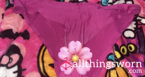 (Size Medium) Silky Feeling Cheeky Thong-like Maroon Panties 😈💖 (3 Day Wear)