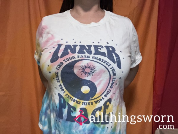 Size XXL Tye Dye Inner Peace Crop Top (fits Like A L-xl)