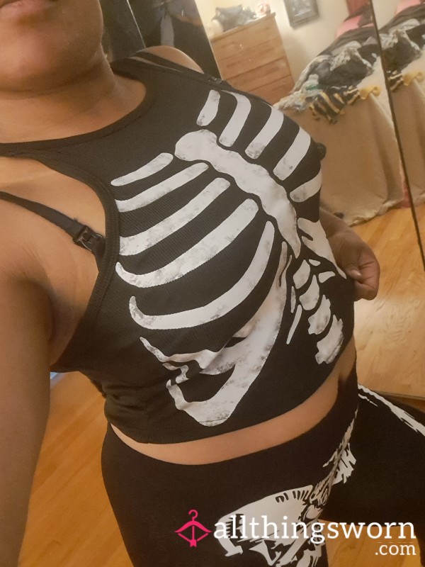 Skeleton Crop Top SzL