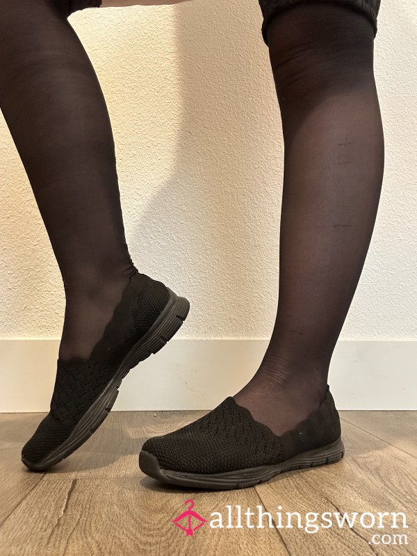 Sketchers Black Slip Ons