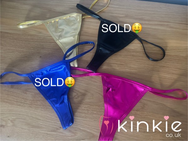 Skimpy Faux Leather Gstring. Not To Be Missed 😈