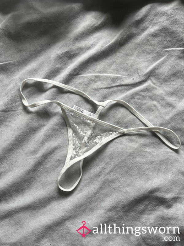 Skimpy White Lace G String Thing