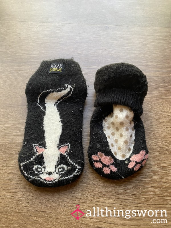 Skunk Slipper Socks