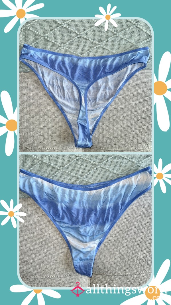 Sky Blue & White Thong 🩵🤍💙