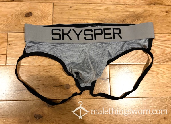 Skysper Men's Grey Fine Mesh Jockstrap (L) Ready To Be Customised For You!