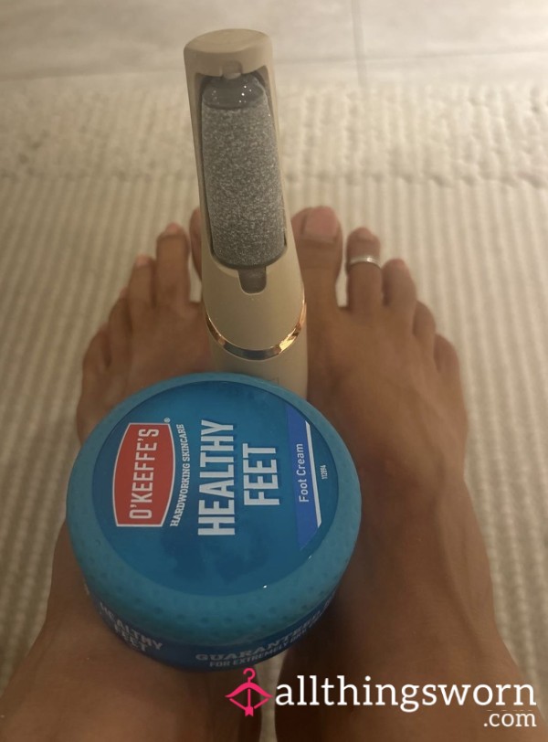 Slave Pampering My Feet – Foot File, Cream & Tease