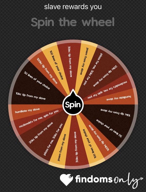 Slave Rewards You Wheel