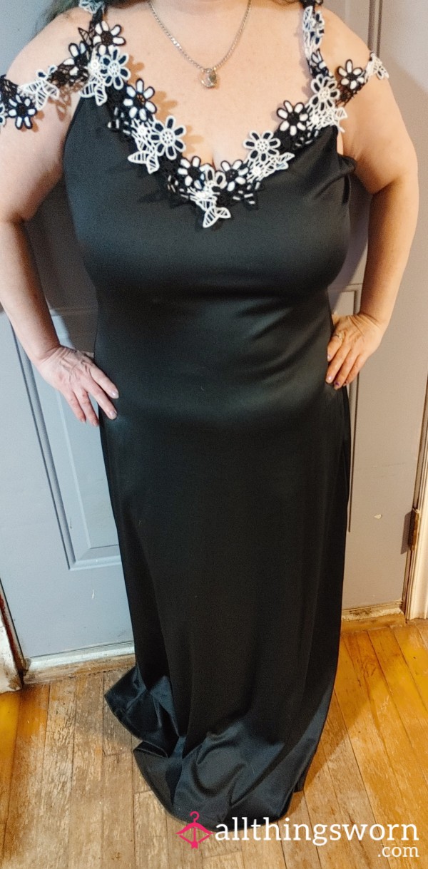 Sleek Long Black Dress Ready For A Beautiful Sissy To Buy..