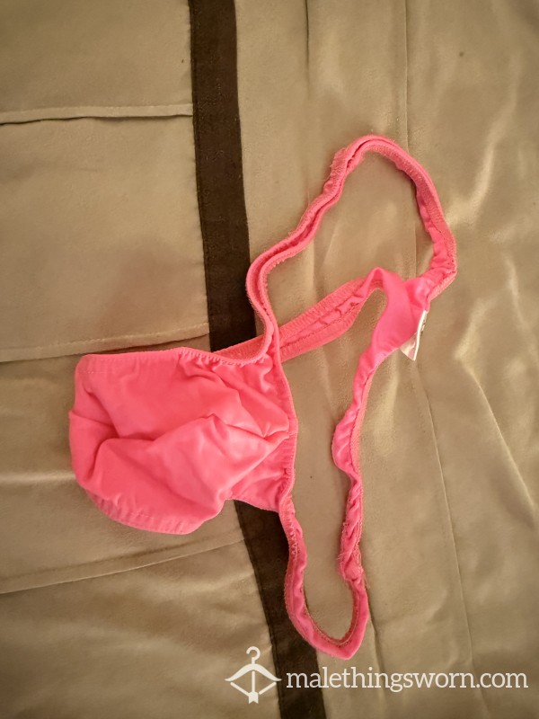 Slick It Up Candy Pink Thong XL