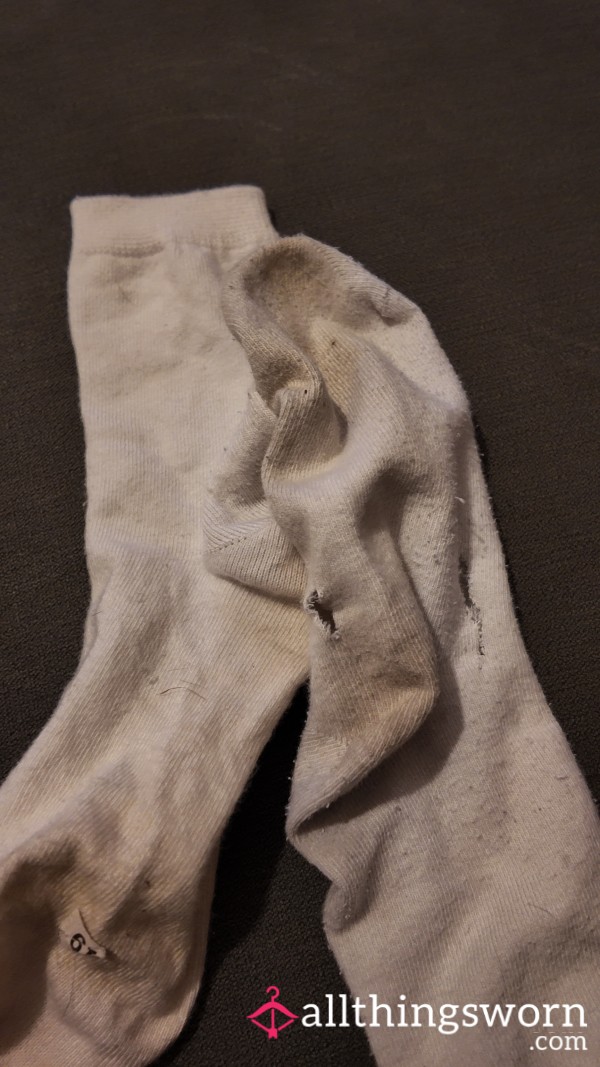 Slightly Odd, Ripped White Socks