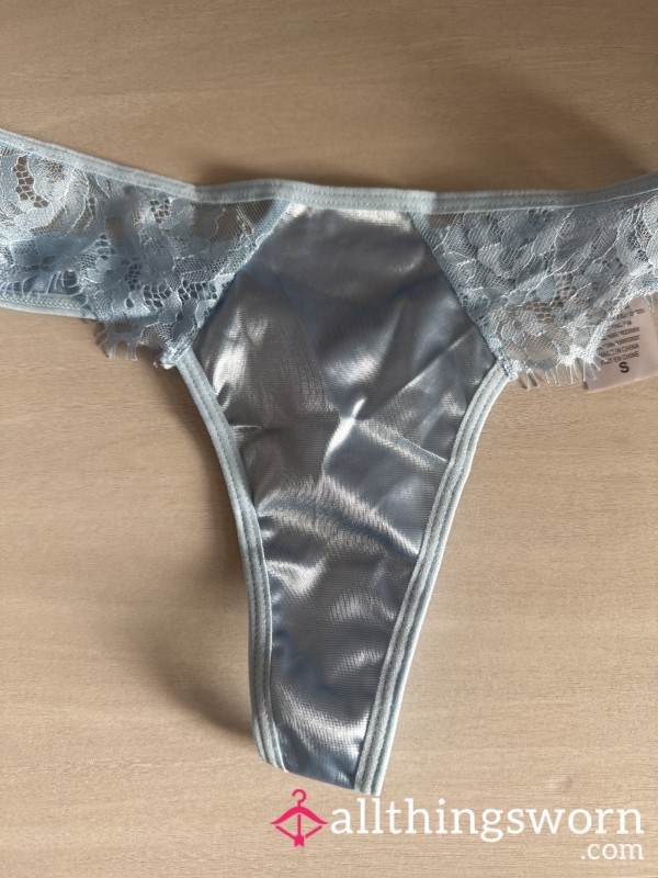 Silky Blue Thong