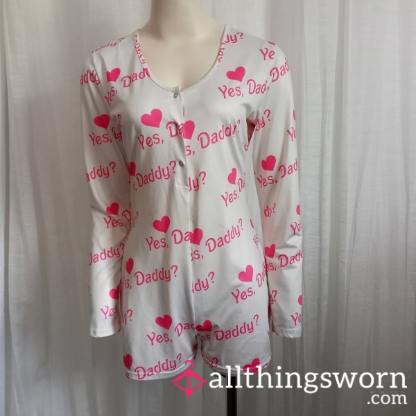 Worn Slinky Romper Yes Sir Hearts Master Boss Papi Size M