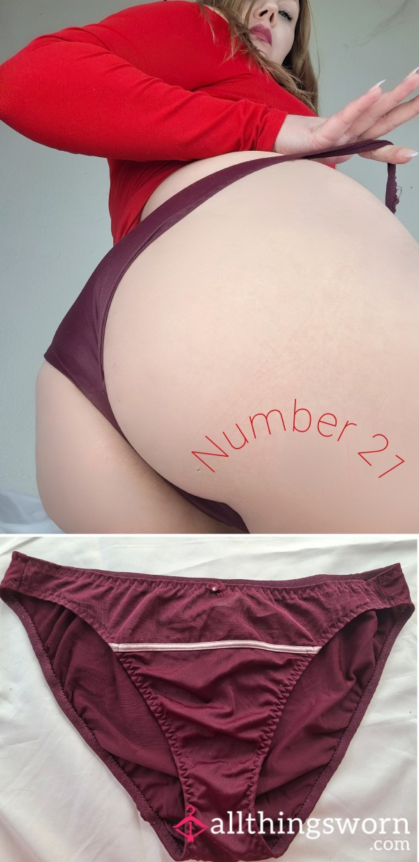 Panties / Briefs Size 38 Satin With Cotton Gusset