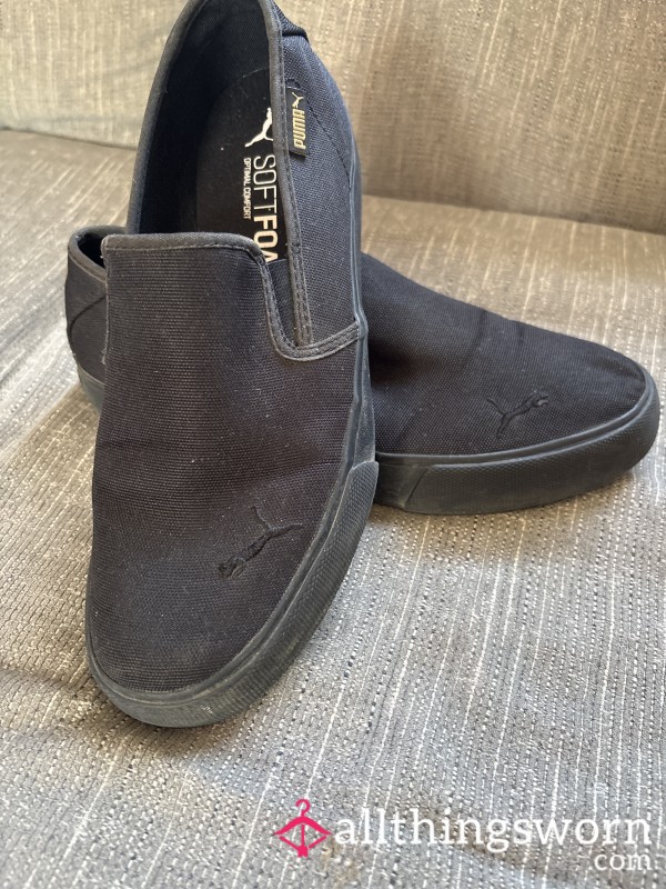 🖤Slip On Black Puma’s 🖤 W9🖤