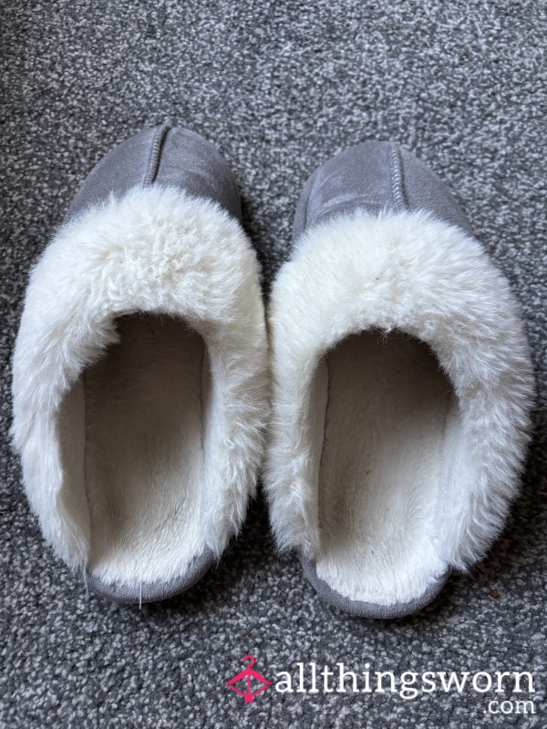 Slip On Grey Slippers