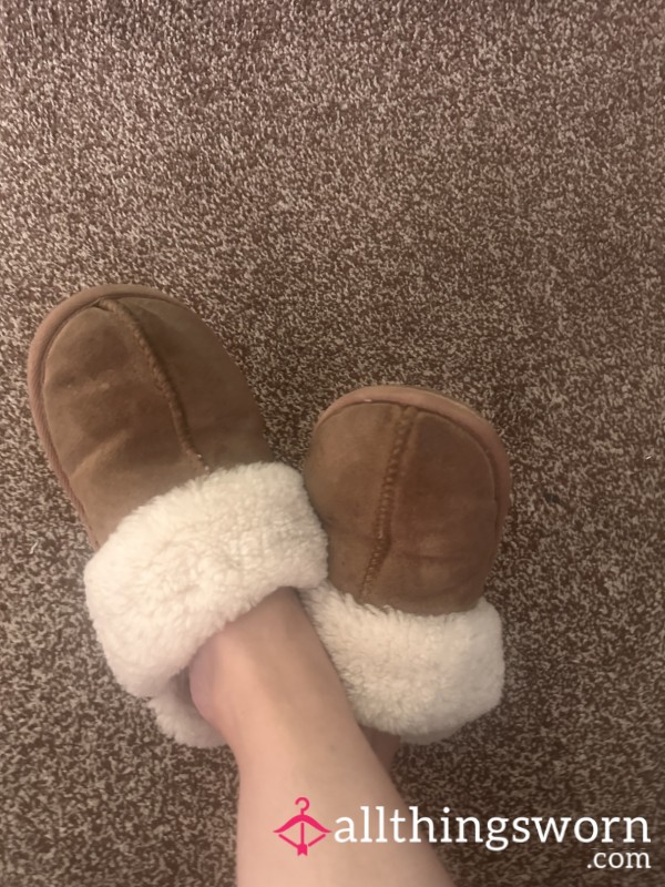 Slippers Well Worn, Loved, Very Cosy &  Very  Dirty