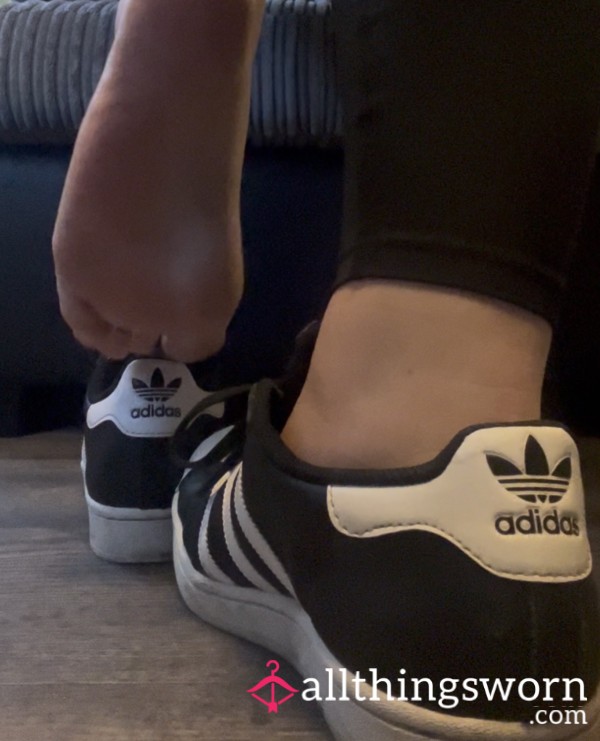 Slipping On And Off My Very Sweaty, Smelly Used Adidas Superstar Trainers