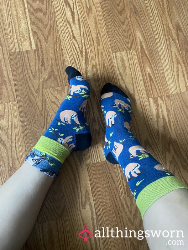 Sloth Patterned Socks AVAILABLE FOR A WEAR RIGHT NOW