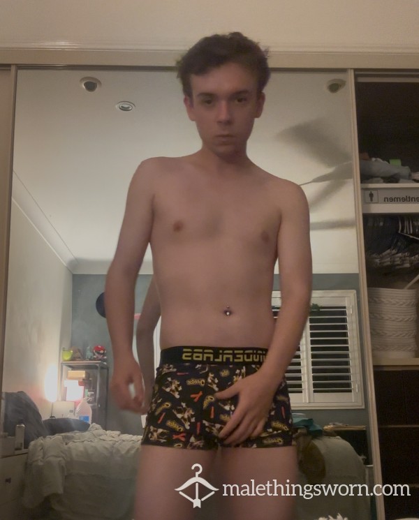 Small Black Underlab Trunks - Cheetos Print