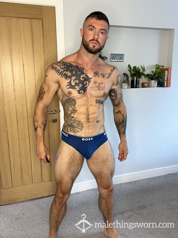 Small Blue Boss Briefs
