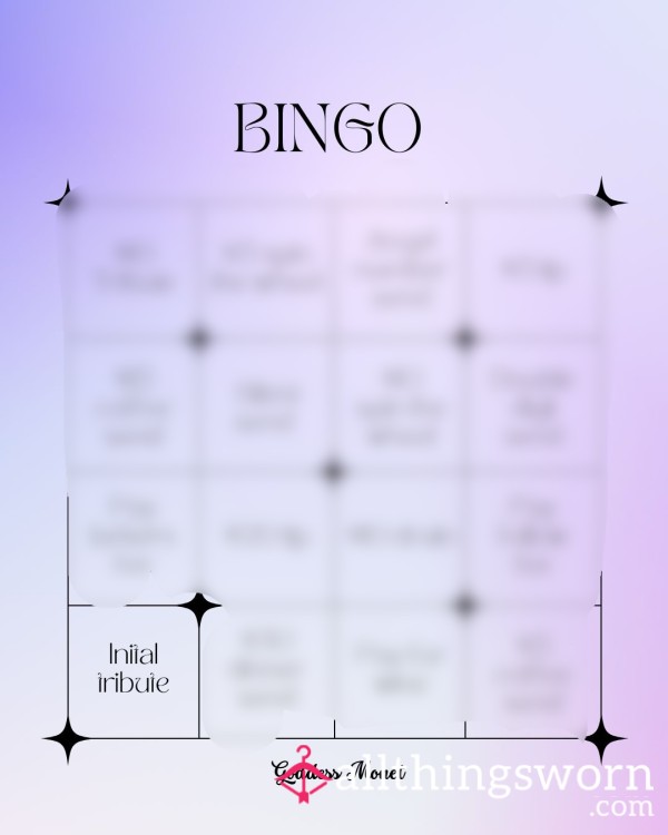 Small Findom Bingo💅🏽
