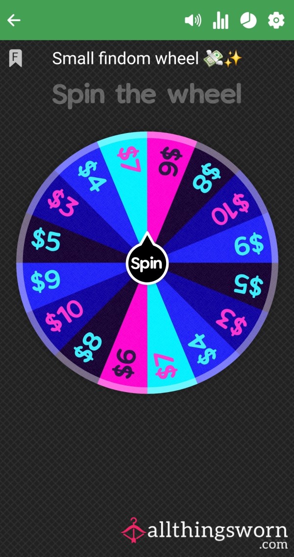 Small Findom Wheel 💸✨️