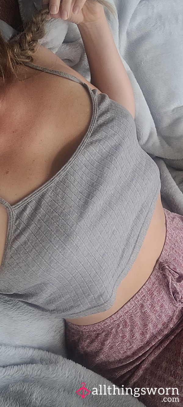 Small Grey Crop Top - Lounge Wear