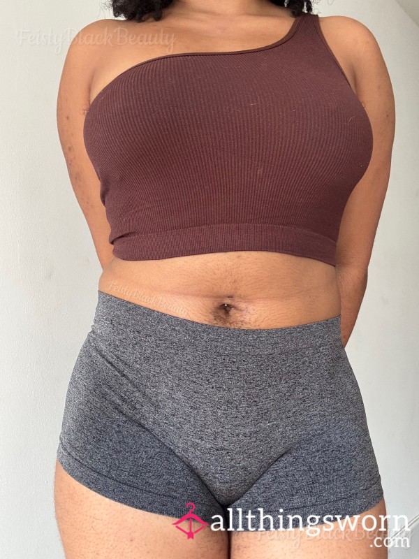 Small Grey Nylon Boy Shorts (Ebony, Black, Ebony Bush, Panties, Hairy Ebony Pu**y, Hairy, Hairy A**, Strong Scent, Add Ons, Masturbation, Nylon, Grey Panties, Boy Shorts, Bush, Black A**)