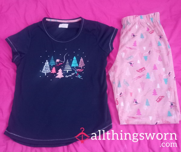 Small Pj's Worn With No Underwear