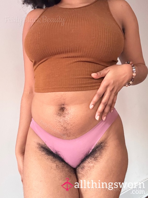 Small Purple Nylon Cheeky Panties (Hairy, Hairy Bush, Hairy A**, Strong Scent, Ebony, Sweaty, All Natural, Black Woman)