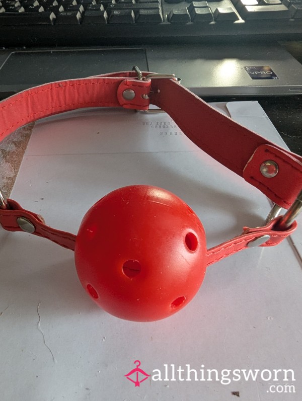 Small Red Ball-gag - Well Used