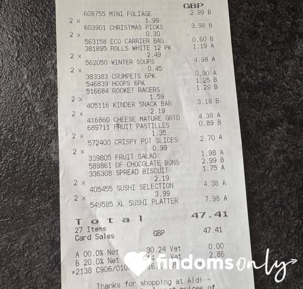 Small Shopping Reimbursement