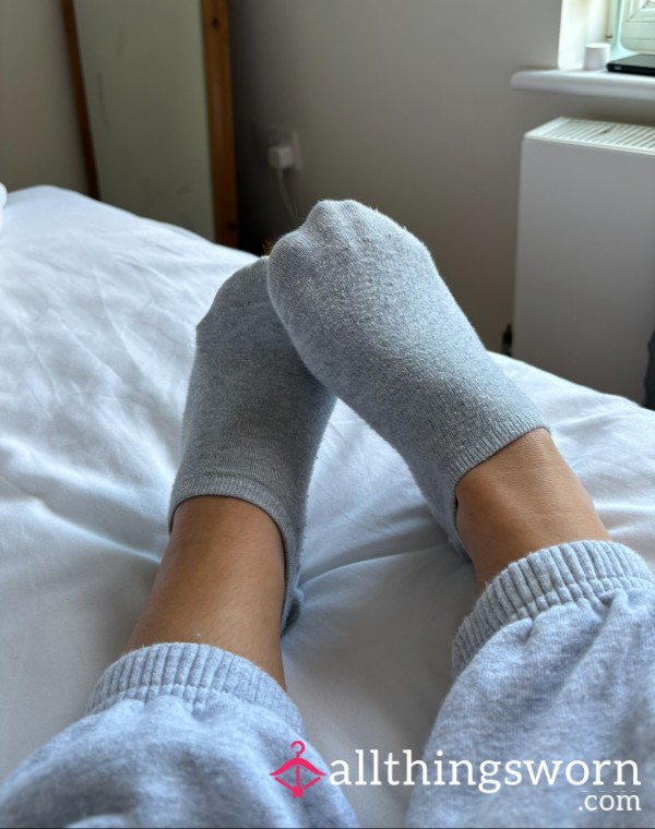 Small Worn Grey Socks Size UK 3