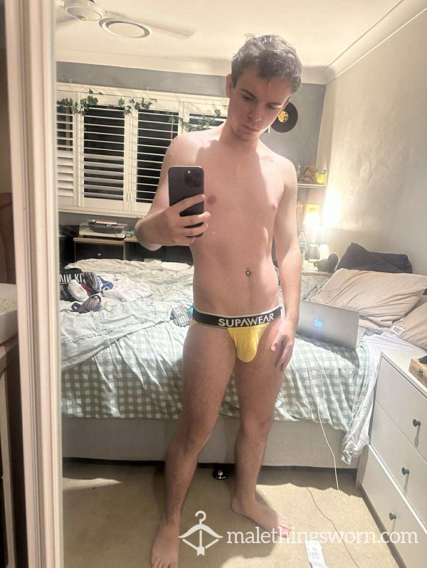 SOLD - Small Yellow Supawear Jockstrap