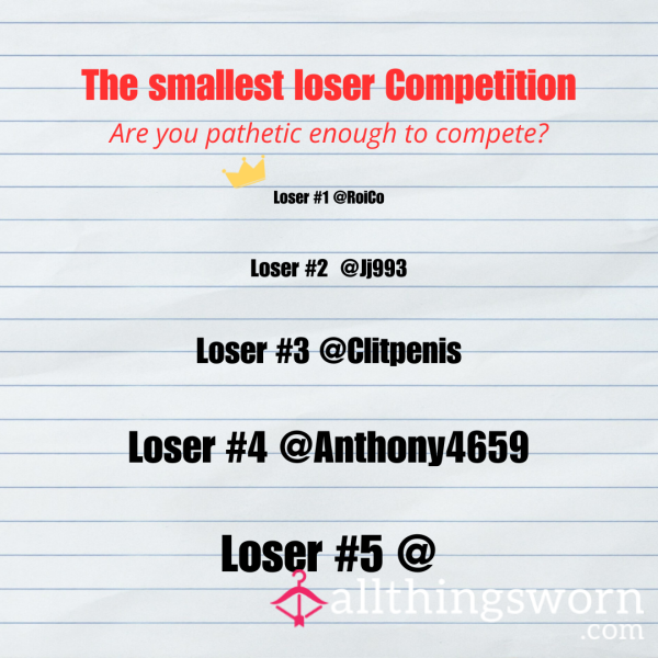 Smallest Loser Competition- Can You Steal The Crown 👑